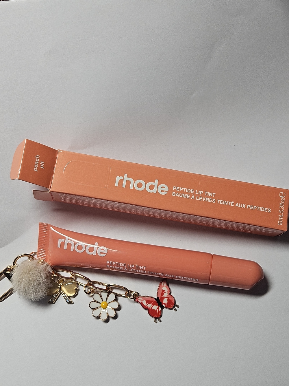 RHODE Peptide Lip Tint in Peach Pit - Coral Peach Shade NEW